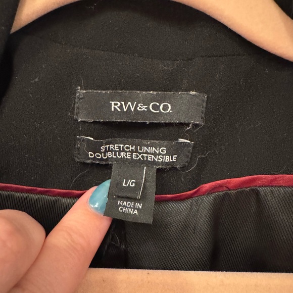RW&CO. Black relaxed fit Blazer size L - Picture 2 of 6